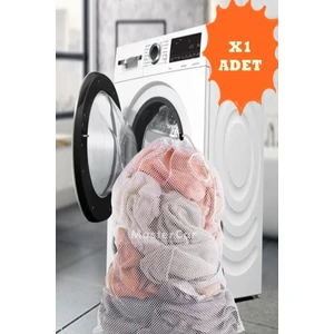 40X60 cm Ultra Lüx Çamaşır Yıkama Filesi Renkli Ipli Fileli Kirli Çamaşır Sepeti Fileli Çanta