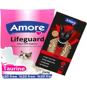 Lifeguard Yavru Kedi Süt Tozu 240GR, Biberon, Fiona 5li Ciğerli Krema Atıştırmalık Kedi Ödülü