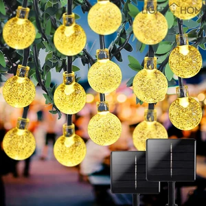 Light Home 50 Led 7 Metre Tüm Renkler Kristal Güneş Enerjili Led Işık Solar Bahçe Teras Balkon Ağaç Lambası Aydınlatması