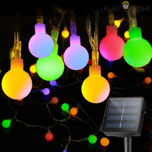 Light Home 50 Led 7 Metre Tüm Renkler Kristal Güneş Enerjili Led Işık Solar Bahçe Teras Balkon Ağaç Lambası Aydınlatması