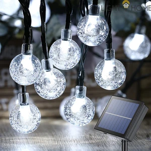 Light Home 50 Led 7 Metre Tüm Renkler Kristal Güneş Enerjili Led Işık Solar Bahçe Teras Balkon Ağaç Lambası Aydınlatması