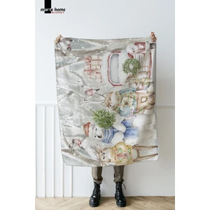 Marte Home Yılbaşı & Christmas Desenli Çift Taraf Baskılı 100X170 cm Polar Tv Battaniyesi