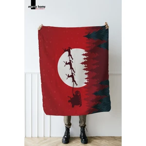 Marte Home Yılbaşı & Christmas Desenli Çift Taraf Baskılı 100X170 cm Polar Tv Battaniyesi