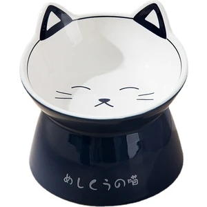 Anti-Devrilme Servikal Omurgayı Korumak İçin Seramik Kedi Mama Kabı (Yurt Dışından)