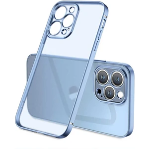 Iphone 12 Pro Max Kılıf Kamera Lens Koruma Kenarı Parlak Şeffaf Silikon Mtk-Klf-04