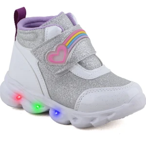 Rainbow Rahat Taban Cırtlı Işıklı Kız Çocuk Botu