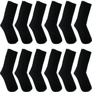 10 Çift Erkek Siyah Pamuklu Çorap