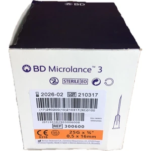 Bd Microlance Turuncu İğne Ucu 25G 100 Adet