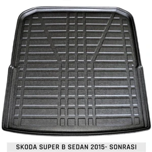Skoda Superb 2015-2022 3D Kauçuk Bagaj Havuzu