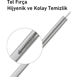 Hubby Chef Şeffaf Cam Pipet 6lı Temizleme Fırçası Set