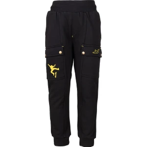 BRZ Collection Erkek Çocuk Baskılı Jogger Siyah Pantolon