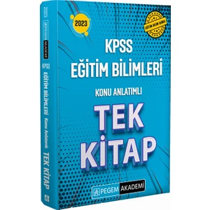 Pegem Akademi Yayıncılık KPSS 2023 Eğitim Bilimleri Konu Anlatımlı Tek Kitap