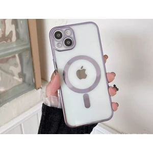 Apple iPhone 14 Plus Kılıf Magsafe Kamera Lensli Korumalı Şeffaf Silikon Kapak