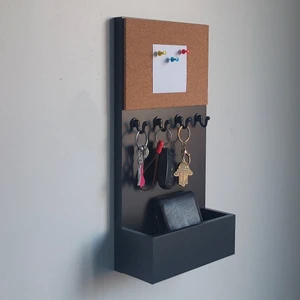 Eblo Home 20 cm Siyah Mantar Pano Antre Askılık Anahtarlık