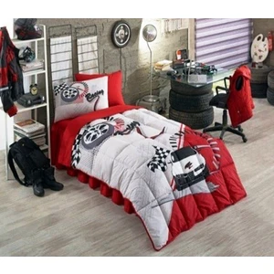 Ranforce Tek Kişilik Çocuk-Genç Uyku Seti-Race Kırmızı