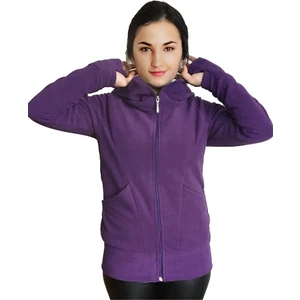 Kapüşonlu Kadın Polar Eldivenli Detaylı Bayan Polar Sweatshirt