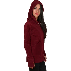 Kapüşonlu Kadın Polar Eldivenli Detaylı Bayan Polar Sweatshirt