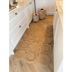 Milda Jüt Hasırlı El Örgüsü Kilim Dikdörtgen 21