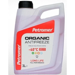 Organic Antifiriz -40 Kırmızı 3 Litre (Kullanıma Hazır)