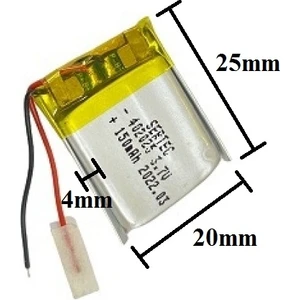 402025 3.7V 150 Mah Lityum Polimer Pil 1.5A (Drone Için Uygun Değildir)