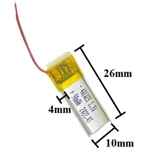 401025 3.7V 90 Mah Lityum Polimer Pil 1.5A (Drone Için Uygun Değildir)