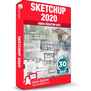 Sanal Öğretim Sketchup 2020 Video Ders Eğitim Seti