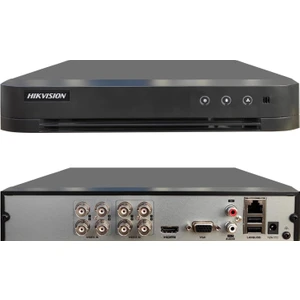Nif Bilişim Hikvision DS-7208HGHI-K1(S) 8 Kanal HDTVI + 2 Kanal IP H.265+ 1 Sata Dahili Ses Destekli Hibrid Kayıt Cihazı