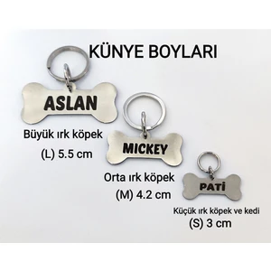 Ayz Markalama Metal Köpek Künyesi, Köpek Isimlik, Kedi Isimlik, Paslanmaz Çelik Malzeme