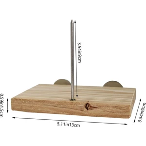 Çivili Meyve Sebze Asmalı Kuş, Hamster Asılı Tünek, Kuş Mama Tutucu, Doğal Ahşap Kuş Kafesi