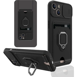 Aqua Aksesuar Apple iPhone 14 Kılıf Kamera Korumalı Kartvizitli Zuma Silikon