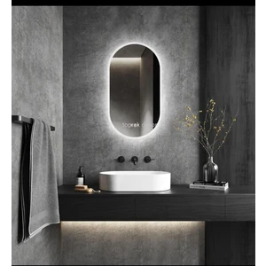 Toprak Dekor 80*50 Iki Taraf Oval Ledli Banyo Aynası Tuvalet Aynası Işıklı Ayna