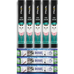 Somonlu Multi Vitamin Krema Sıvı Kedi Ödülü 5X15GR ve 1 Adet 3lü Sticks