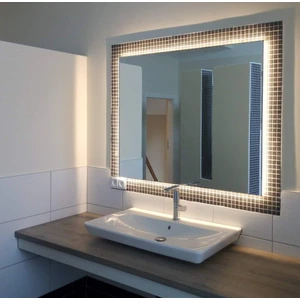 Toprak Dekor 80*60 Kenar Bizote Günışığı Ledli Banyo Aynası Ledli Ayna
