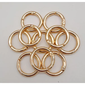 Angel Çanta Aksesuar 10LU 2 cm Light Gold Renk Yaylı Halka Örgü Çanta Için