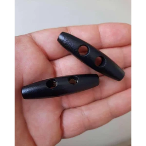 İmren Aksesuar Ahsap Çoban Düğme 5 cm Siyah 1paket 10 Adet