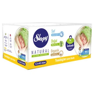Natural Yenidoğan Islak Havlu 12X40 Adet
