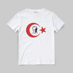 29 Ekim Atatürk Baskılı Unisex Çocuk Tişört T-Shirt Mr-02