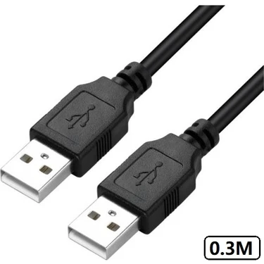 Alfais 5246 USB Uzatma Kablosu 0.3 Metre Uzatıcı Iki Ucu Erkek Erkek