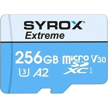Syrox 256 GB Micro Sd Card Hafıza Kartı & Adaptörü Class 10