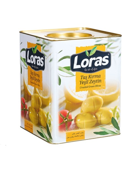 Kırma Kalamata Yeşil Zeytin Teneke 10.000 gr (70 - 100)