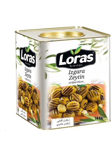 Izgara Yeşil Zeytin Teneke 10.000 gr (201 - 230)