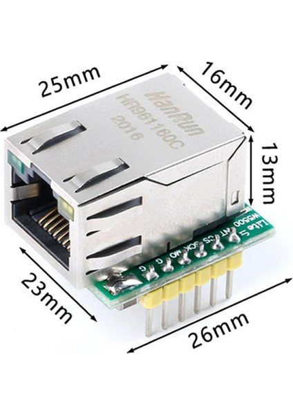 Roba W5500 Mini Ethernet Haberleşme Modülü Spı Wiznet