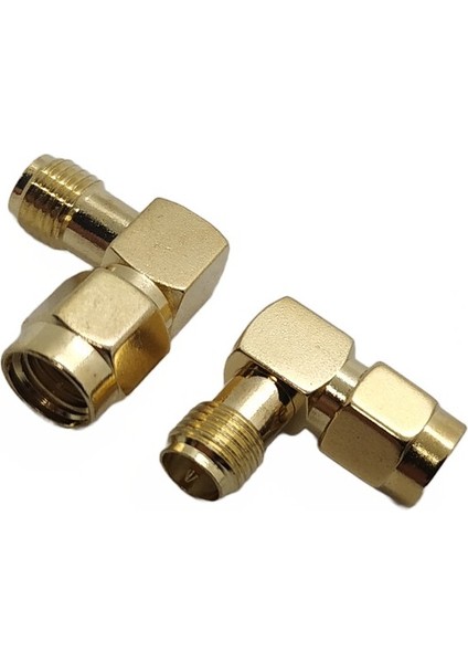 Sma Konnektör Dönüştürücü Adaptör (Sma Dişi-Içdiş To Sma Erkek-Dışdiş) (Dirsekli Model)