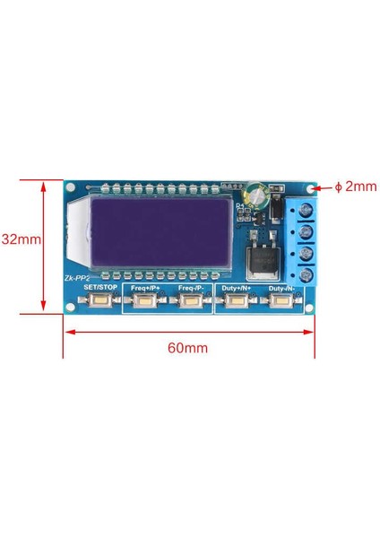 Roba 1Hz-150KHz Zk-Pp2 Pwm Sinyal Jeneratörü Kare Dalga Pwm Duty
