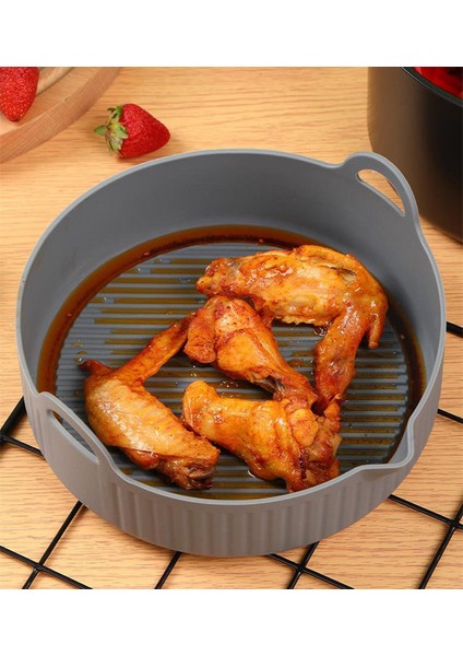 19cm Yui / Xiaomi / Philips / Kumtel Uyumlu Air Fryer Silikon Kalıp - Mavi (Yurt Dışından) modelleri