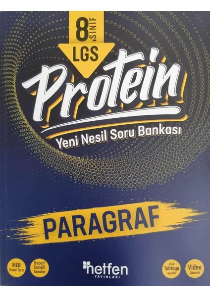 Netfen 8.sınıf Lgs Protein Paragraf Soru Bankası