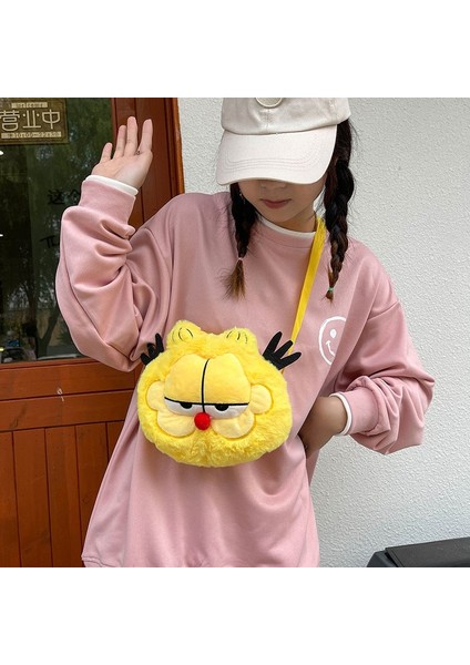 Garfield Karikatür Karikatür Peluş Çanta Cep Telefonu Kozmetik Depolama Postacı Çantası Hediye indirimleri