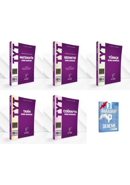 TYT Matematik Geometri Türkçe Tarih Coğrafya Soru Bankası Set