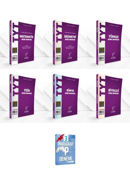 TYT Matematik Geometri Türkçe Fizik Kimya Biyoloji Soru Bankası Set