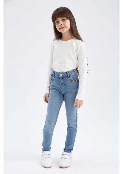 Kız Çocuk Skinny Fit Jean Pantolon Y6873A622WN modelleri